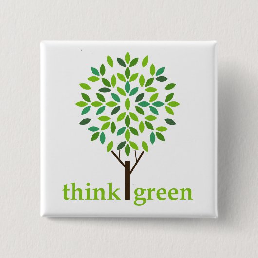 Denke ökologisch-Knopf Button (Vorderseite)