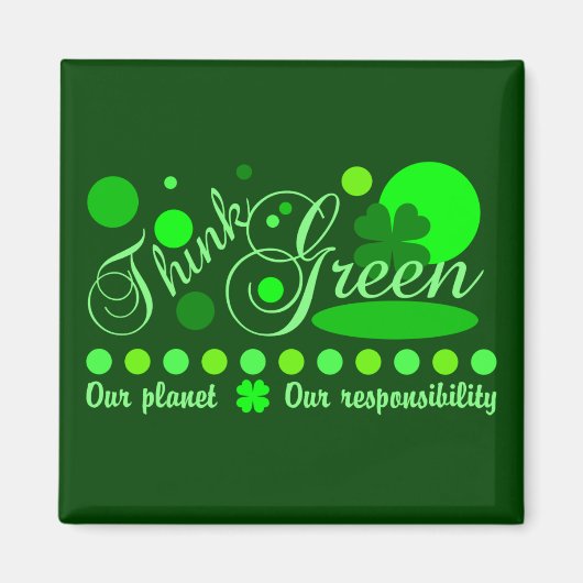 Denke ökologisch magnet (Vorne)