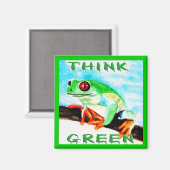 denke ökologisch magnet (Vorderseite/Rückseite)