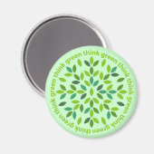Denke ökologisch Magnet (Vorderseite/Rückseite)
