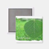 Denke ökologisch Magnet (Vorderseite/Rückseite)