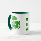 Denke ökologisch-Monogramm-Tasse Tasse (Vorderseite Links)