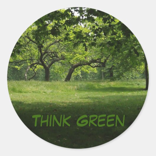 Denke ökologisch Park Stickers (Vorderseite)