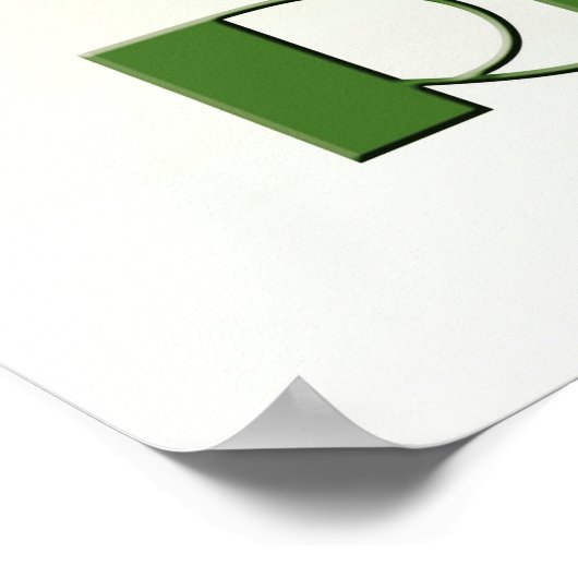 Denke ökologisch poster (Ecke)