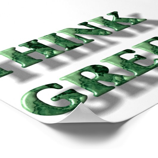 Denke ökologisch poster (Ecke)