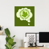 Denke ökologisch-Poster, anpassbar Poster (Heimbüro)