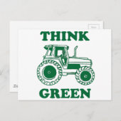 denke ökologisch postkarte (Vorne/Hinten)