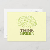 Denke ökologisch postkarte (Vorne/Hinten)