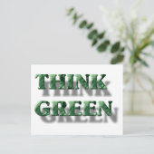 Denke ökologisch postkarte (Stehend Vorderseite)