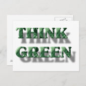 Denke ökologisch postkarte (Vorne/Hinten)