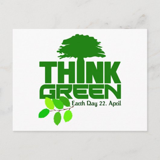 Denke ökologisch Postkarte (Vorderseite)