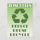 Denke ökologisch postkarte (Vorderseite)