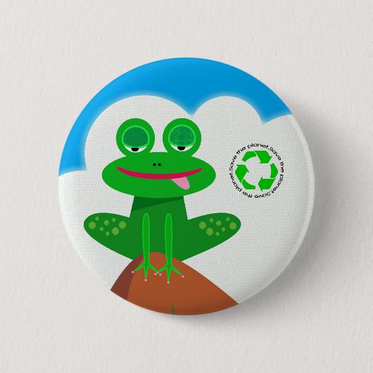 Denke ökologisch: Recyceln des Button (Vorderseite)