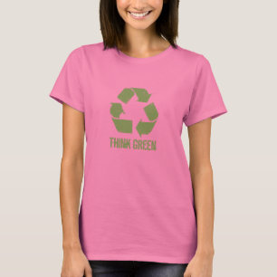 Denke ökologisch Recycle T - Shirt