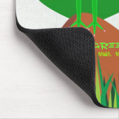 Denke ökologisch: Recycle, Wiederverwendung, Wiede Mousepad (Ecke)