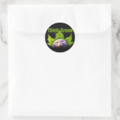 Denke ökologisch runder aufkleber (Tasche)