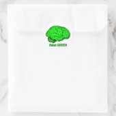 Denke ökologisch runder aufkleber (Tasche)