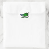 Denke ökologisch runder aufkleber (Tasche)