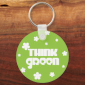 Denke ökologisch Schlüsselanhänger (Vorderseite)