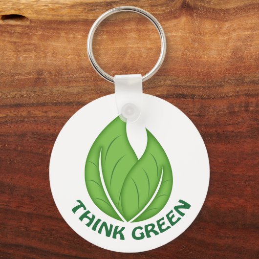 Denke ökologisch Schlüsselanhänger (Vorderseite)