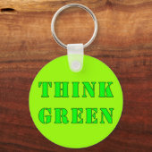 Denke ökologisch Schlüsselanhänger (Vorderseite)