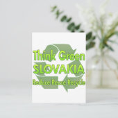 denke ökologisch Slowakei Postkarte (Stehend Vorderseite)
