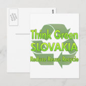 denke ökologisch Slowakei Postkarte (Vorne/Hinten)
