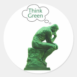 Denke ökologisch Thinker Sticker