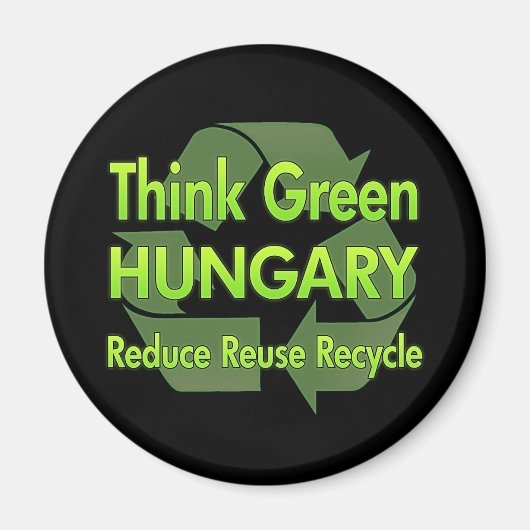 Denke ökologisch Ungarn Magnet (Vorne)