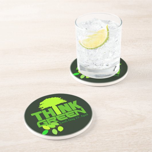 Denke ökologisch Untersetzer (Seite)