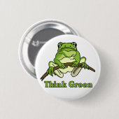 Denke ökologischknopf button (Vorne & Hinten)