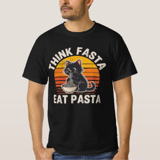 Denke schnell, iss Pasta-Shirt – Lustige Katze Pas T-Shirt