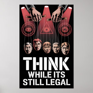 Denke, solange es noch legal ist WEF Poster