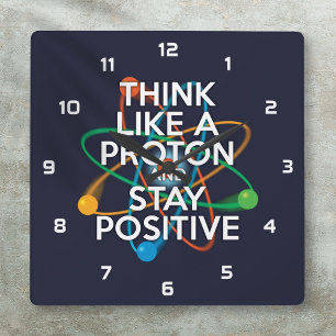 DENKE WIE EIN PROTON UND BLEIBE POSITIV QUADRATISCHE WANDUHR