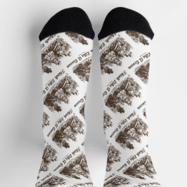 Denke wie eine Königin Wonderland Rat Alice Humor Socken