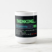 Denken 99 Prozent Ladezeit Lustiger Retro-Computer Kaffeetasse (Mittel)