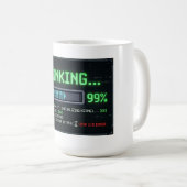 Denken 99 Prozent Ladezeit Lustiger Retro-Computer Kaffeetasse (VorderseiteRechts)