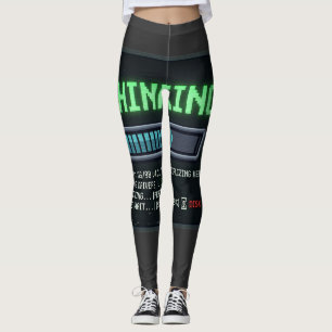 Denken 99 Prozent Ladezeit Lustiger Retro-Computer Leggings
