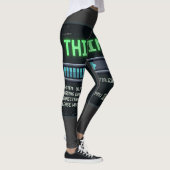 Denken 99 Prozent Ladezeit Lustiger Retro-Computer Leggings (Rechts)