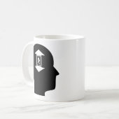Denken an Aufzüge Kaffeetasse (Vorderseite Links)