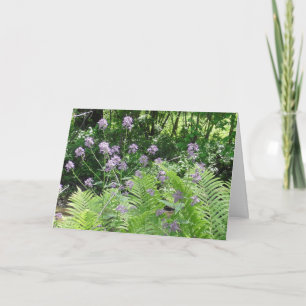 Denken an dich Hübsche lila Blumen Karte