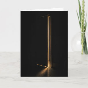 Denken an dich Lichtstrahl in der Türöffnung Karte