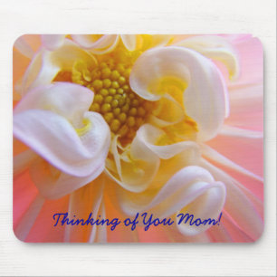 Denken an Dich Mama! Mauspad Pinke Dahlie Blume