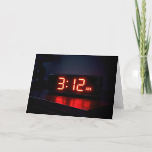 Denken an dich Neonrote LED-Uhr Karte