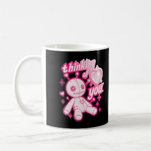 Denken an dich Rosa Voodoo-Puppe Gothic Kawaii Kaffeetasse