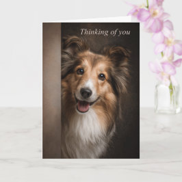 Denken an Dich Shetland Sheepdog Karte