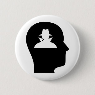 Denken an die Spionage Button