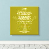 Denken an ein inspirierendes Gedicht, Leinwanddruck (Insitu (Holzboden))