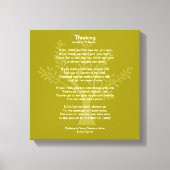 Denken an ein inspirierendes Gedicht, Leinwanddruck (Vorderseite)