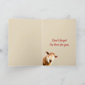 Denken an Ewe Funny Sheep Animal Spaß Karte (Innenseite)